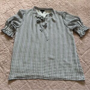 Ann Taylor Plaid Blouse Women’s Size S